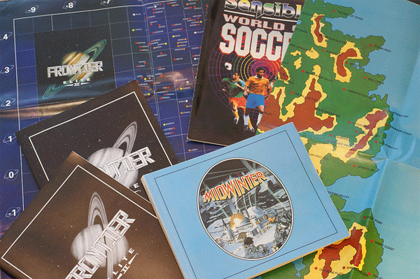 Paper manuals for Amiga games